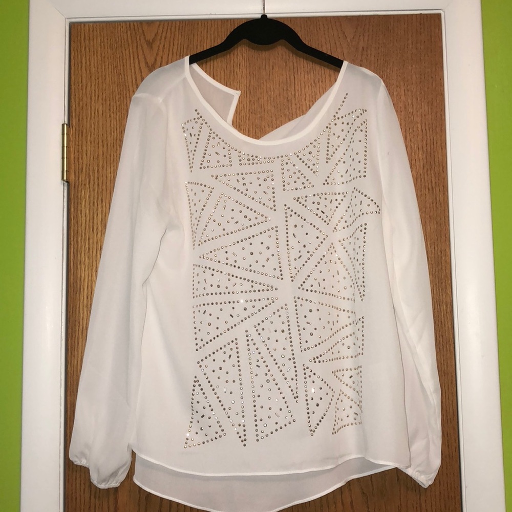 Sheer bedazzled top